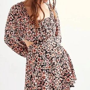 Free People Long Sleeve Floral Jael Mini Dress